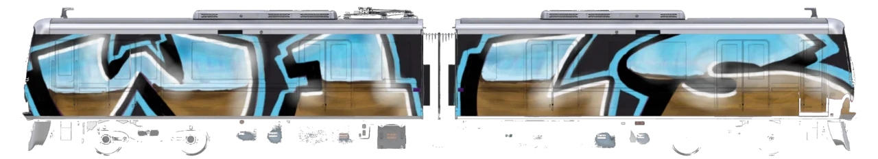 Digital graffiti by Wils1 on Tokyo Train