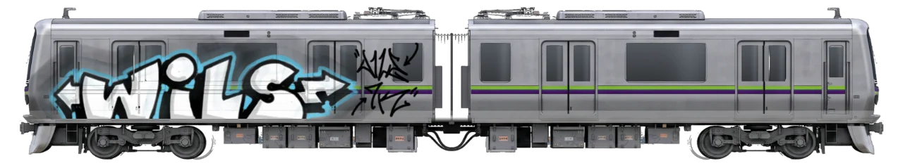 Digital graffiti by Wils1 on Tokyo Train