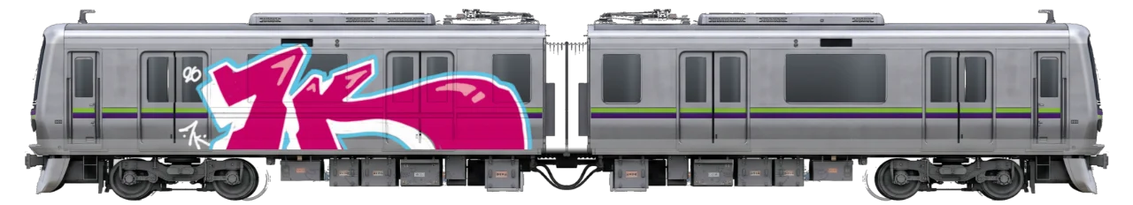 Digital graffiti by Wils1 on Tokyo Train