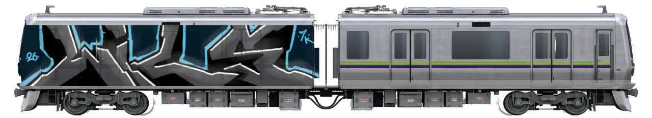 Digital graffiti by Wils1 on Tokyo Train