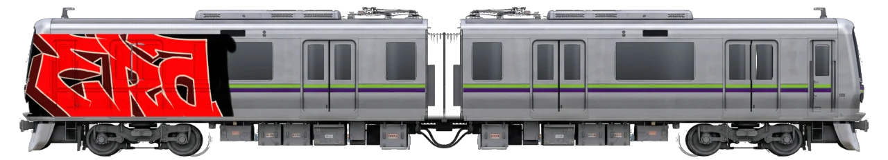 Digital graffiti by RGL on Tokyo Train