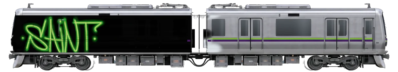 Digital graffiti by RGL on Tokyo Train