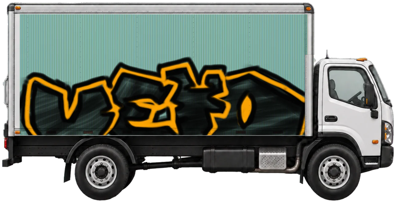 Digital graffiti by Verfer on Truck