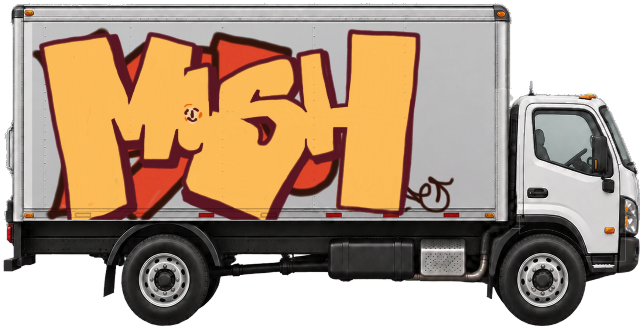 Digital graffiti by MOSH on Truck