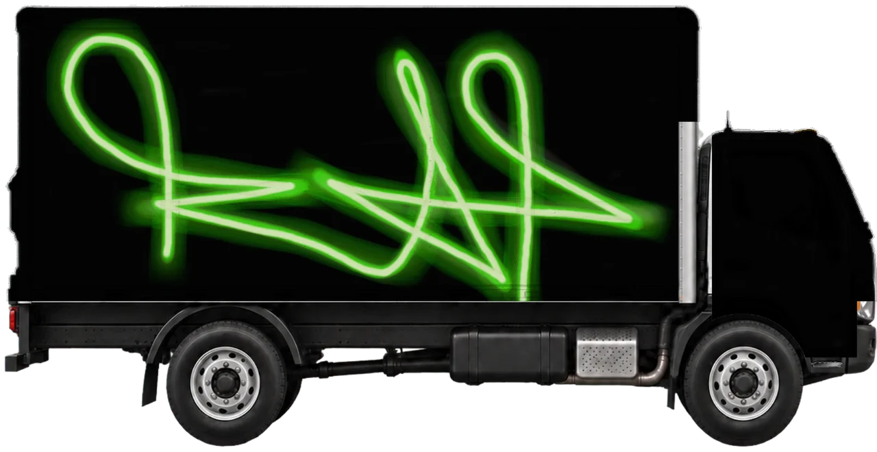 Digital graffiti by RGL on Truck