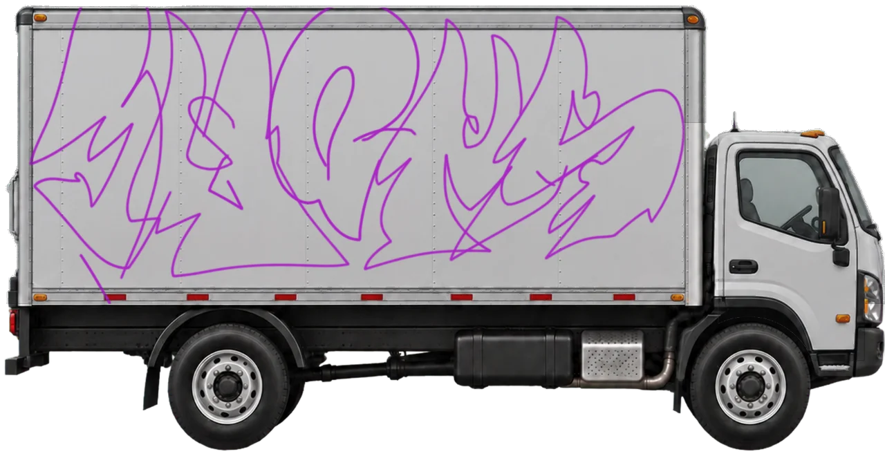 Digital graffiti by swore on Truck