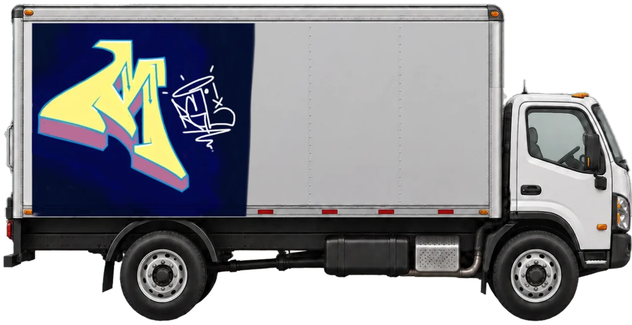 Digital graffiti by RGL on Truck