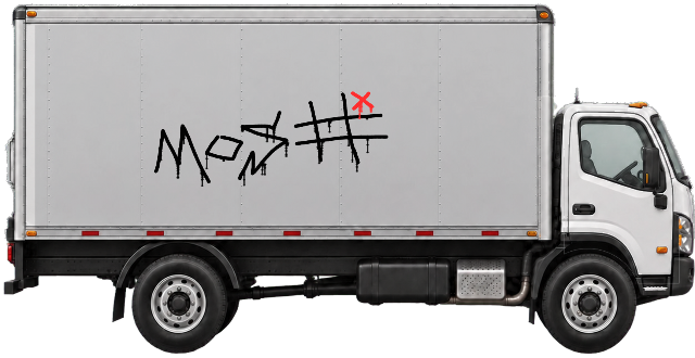 Digital graffiti by MOSH on Truck