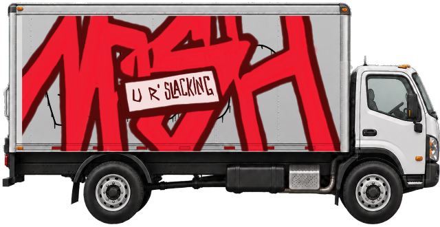 Digital graffiti by MOSH on Truck