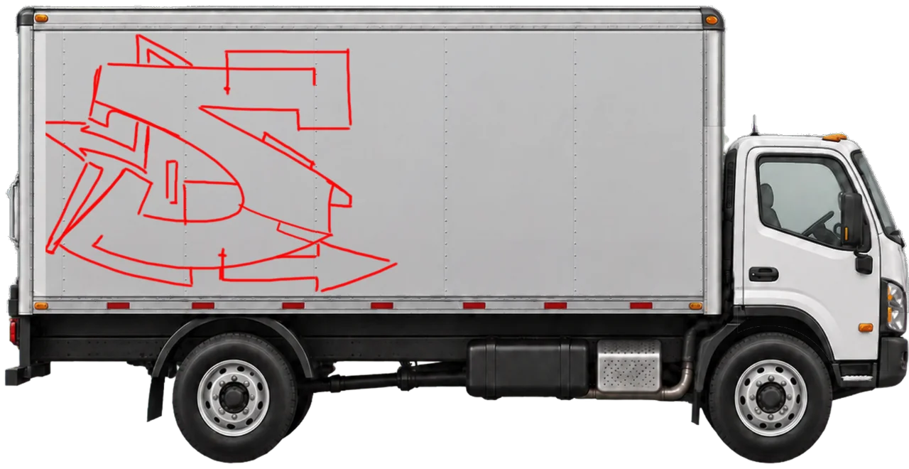 Digital graffiti by RGL on Truck