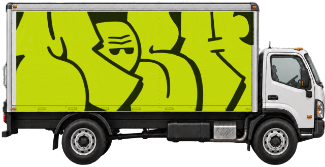 Digital graffiti by MOSH on Truck