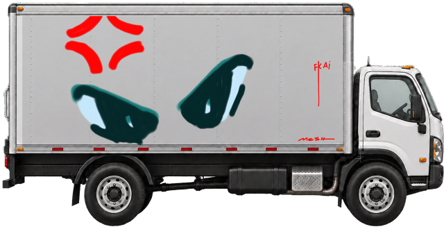 Digital graffiti by MOSH on Truck