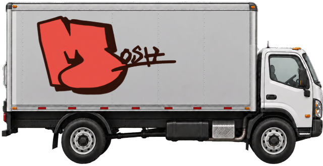 Digital graffiti by MOSH on Truck