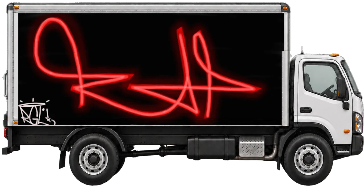 Digital graffiti by RGL on Truck