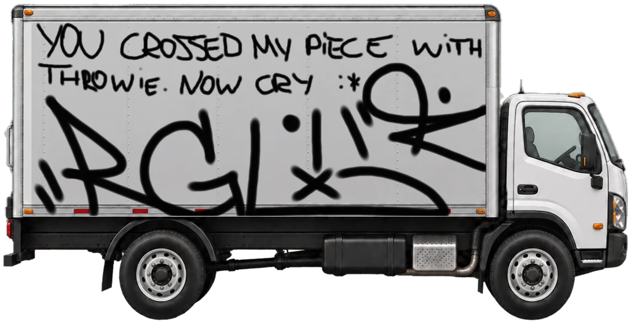 Digital graffiti by RGL on Truck