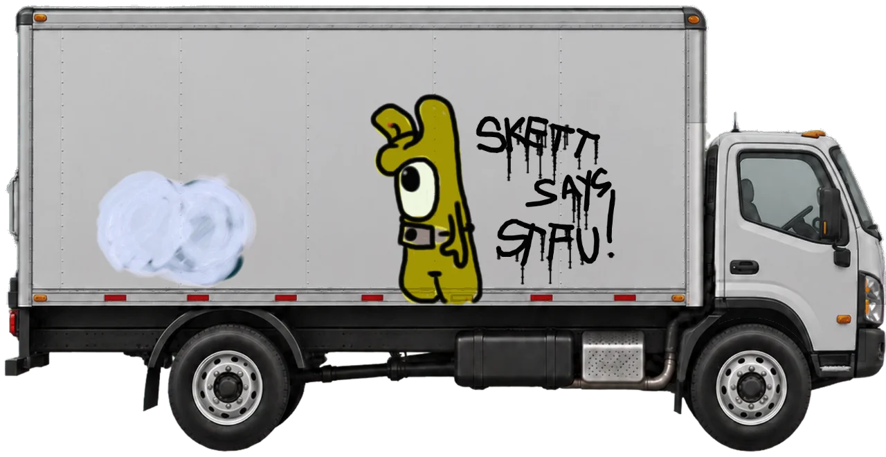Digital graffiti by SIPE2 on Truck