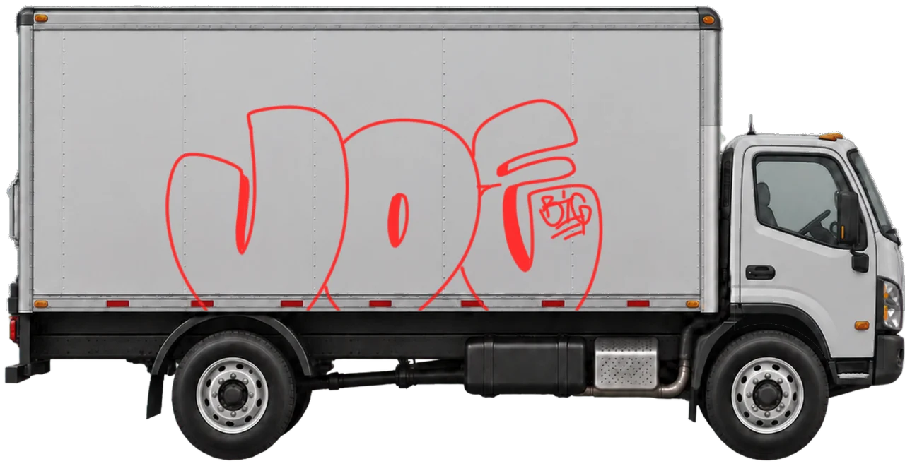 Digital graffiti by BIG JOE on Truck