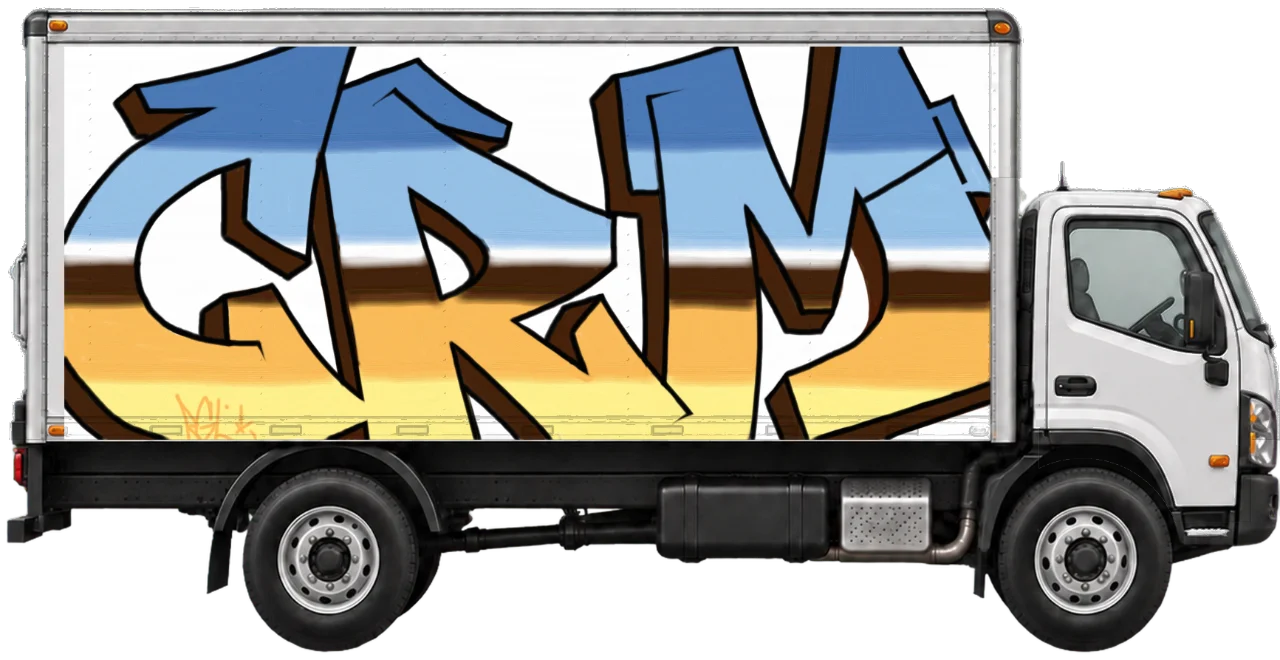 Digital graffiti by RGL on Truck