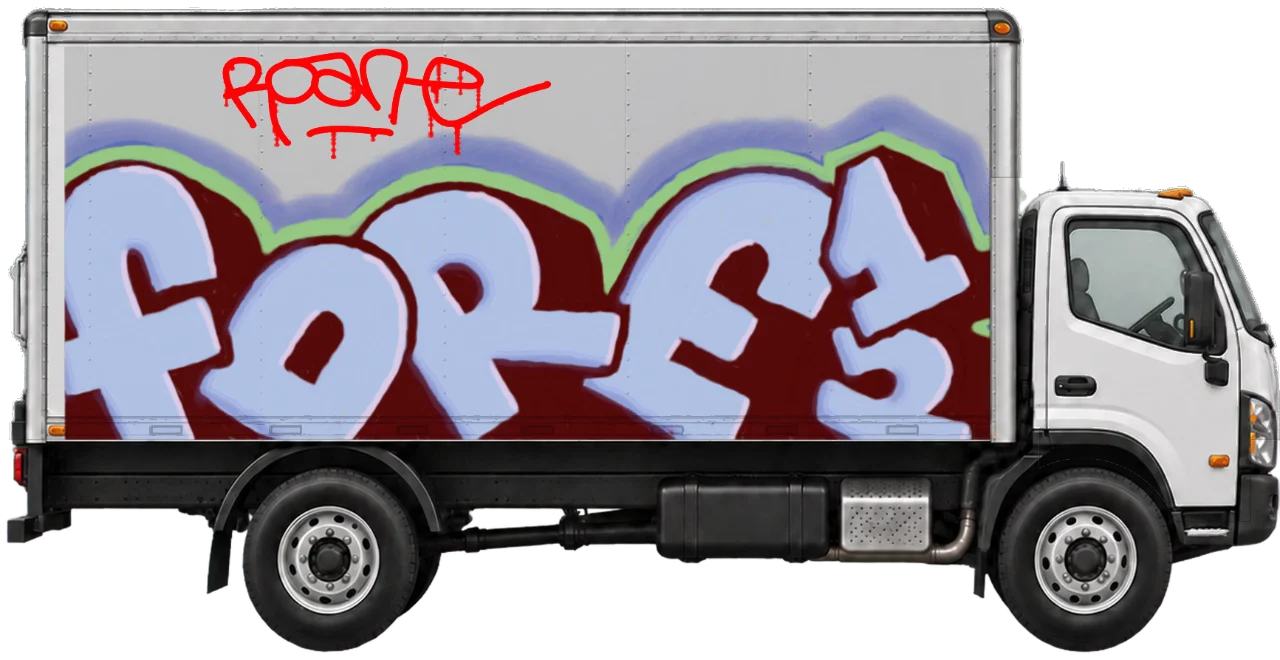 Digital graffiti by Roane on Truck
