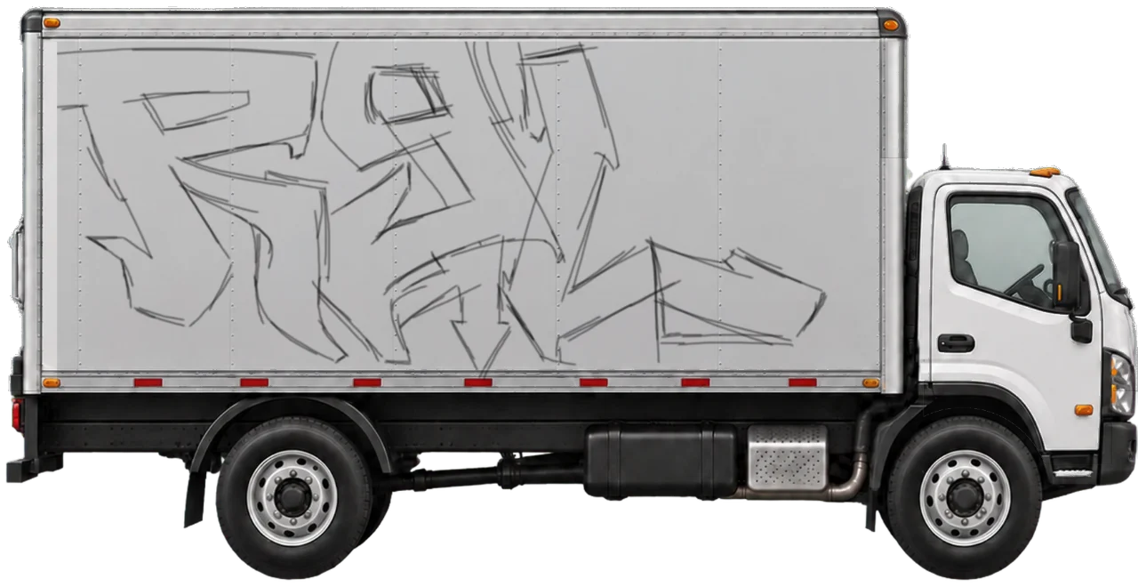 Digital graffiti by RGL on Truck