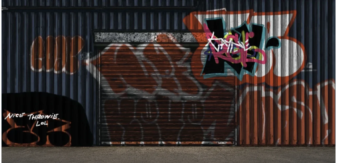 Digital graffiti by kayne on Blue Garage