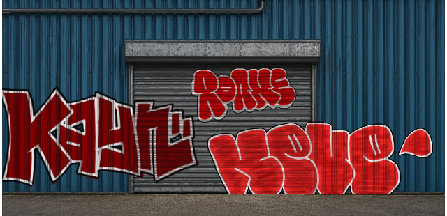 Digital graffiti by NEVE on Blue Garage