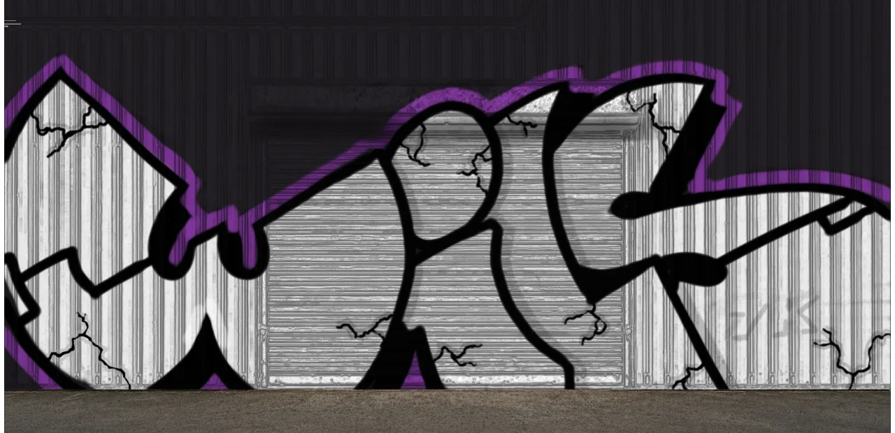 Digital graffiti by Wils1 on Blue Garage