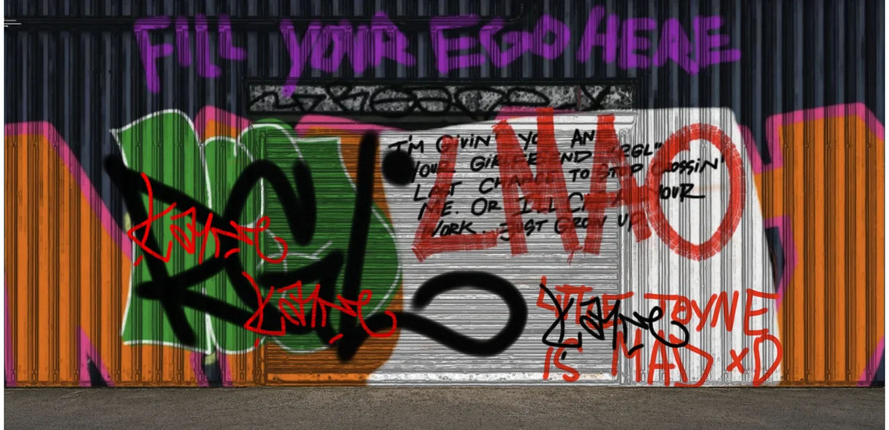 Digital graffiti by kayne on Blue Garage