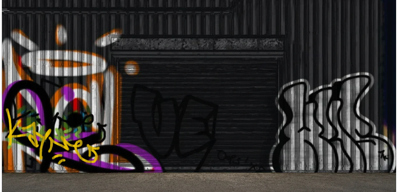 Digital graffiti by kyn on Blue Garage