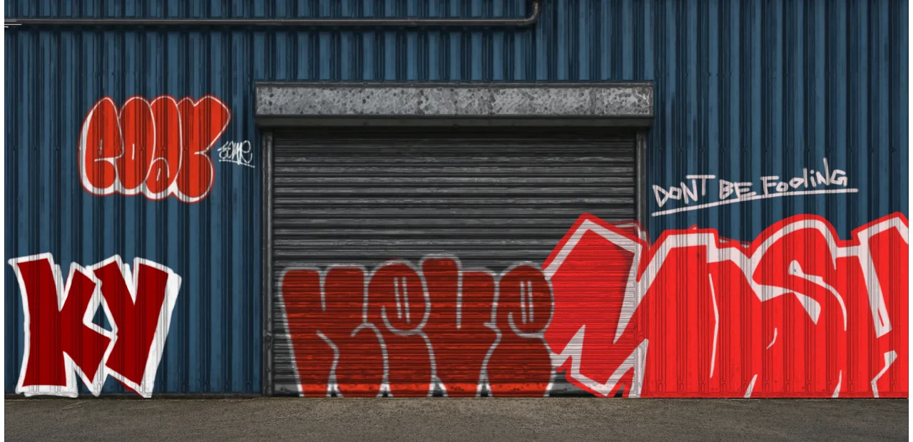 Digital graffiti by kyn on Blue Garage