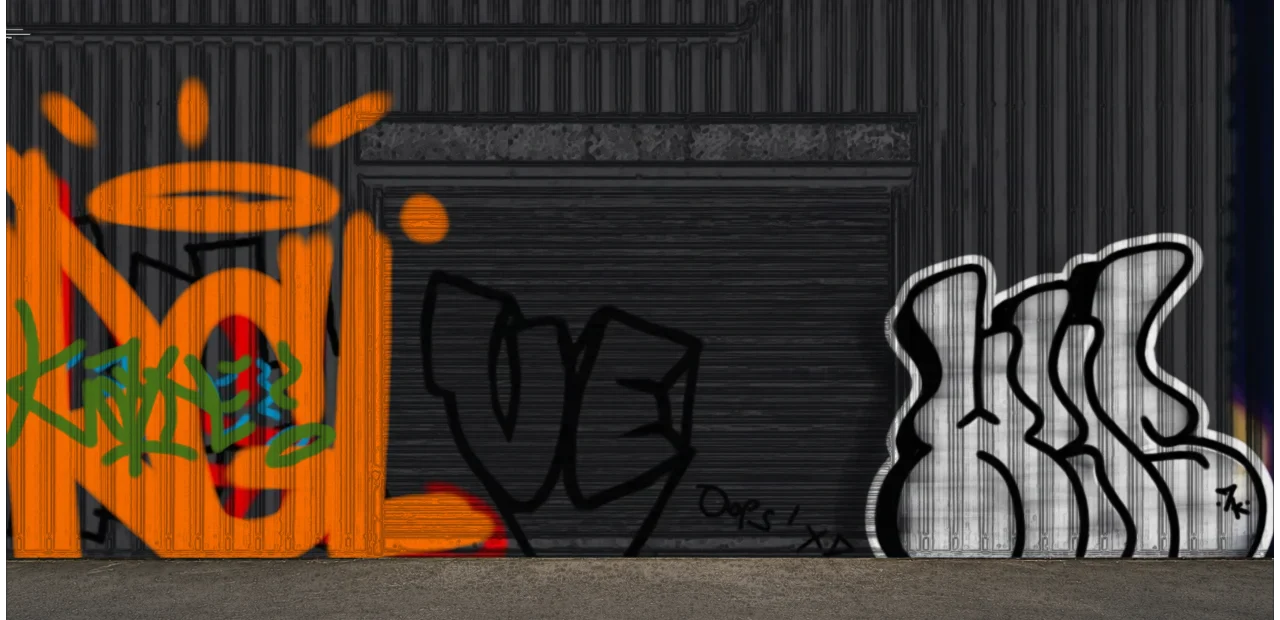 Digital graffiti by kyn on Blue Garage