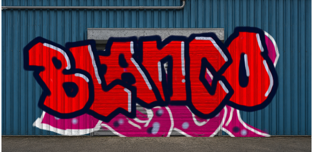 Digital graffiti by GhostSignal on Blue Garage