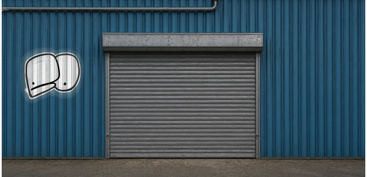 Digital graffiti by EOAR1 on Blue Garage