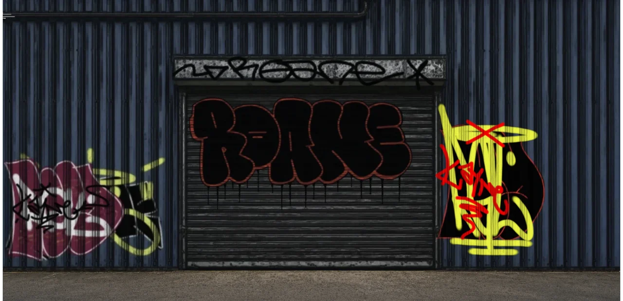 Digital graffiti by kayne on Blue Garage