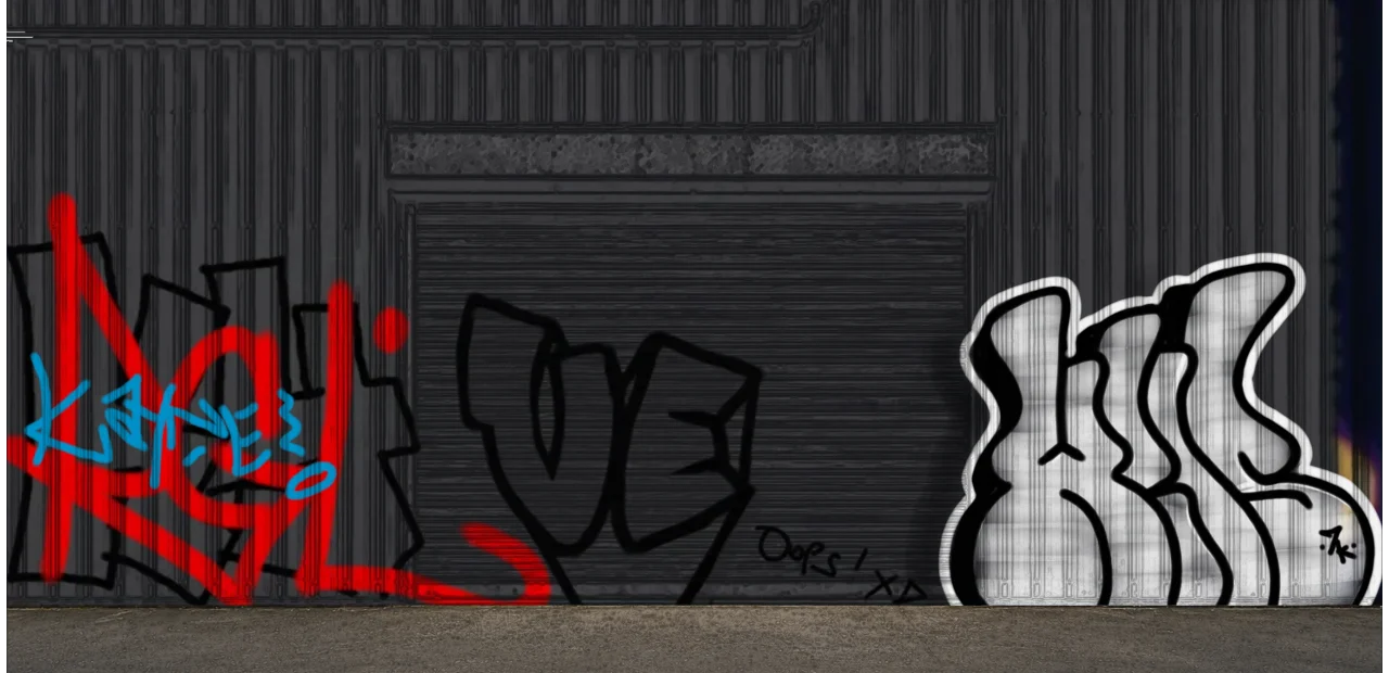Digital graffiti by Wils1 on Blue Garage