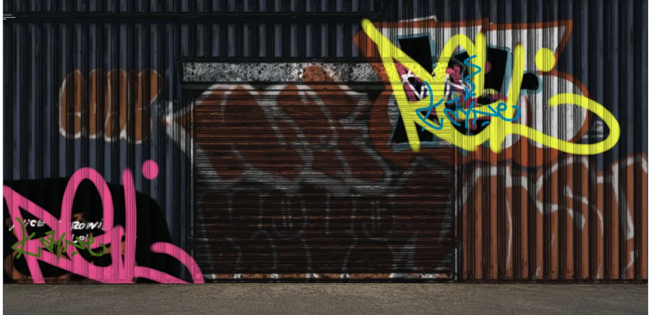 Digital graffiti by kayne on Blue Garage
