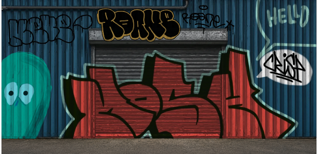 Digital graffiti by Gost on Blue Garage