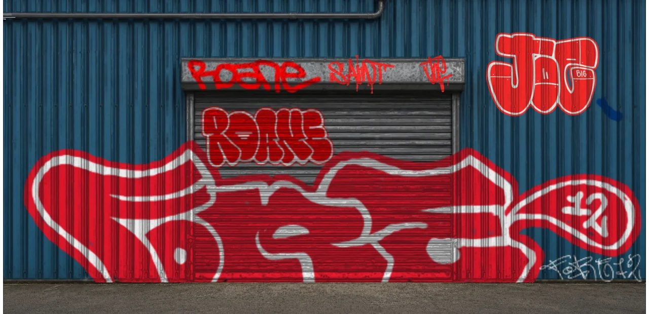 Digital graffiti by BIG JOE on Blue Garage