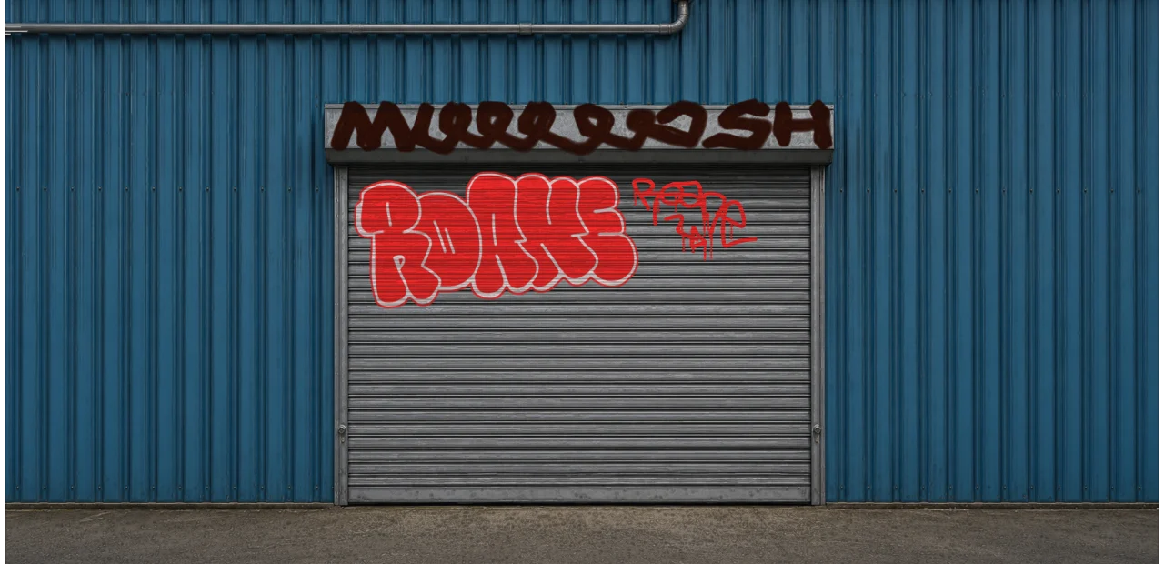 Digital graffiti by Roane on Blue Garage