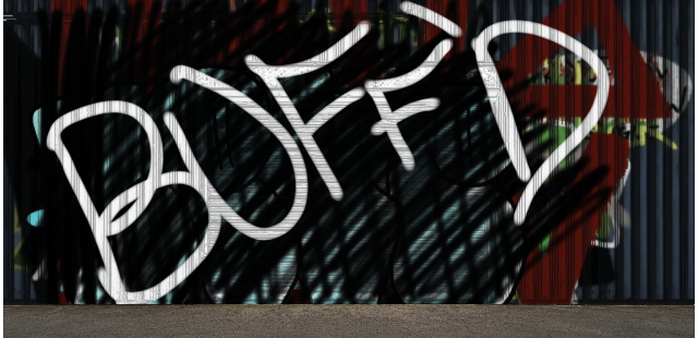 Digital graffiti by BUFFMAN on Blue Garage