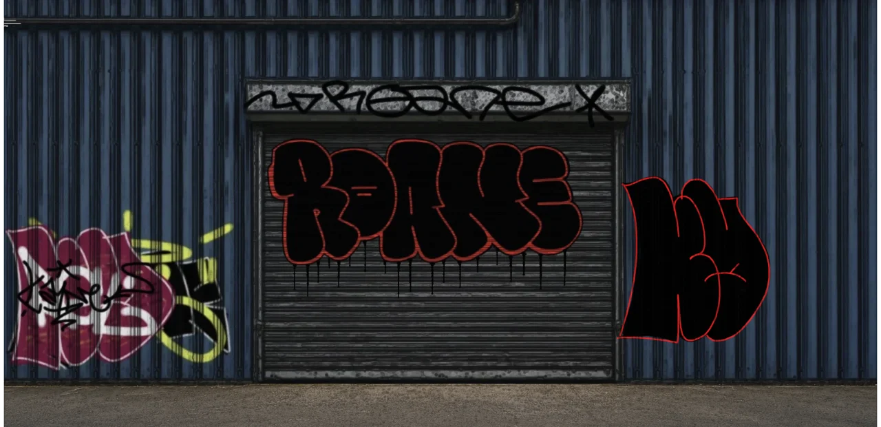 Digital graffiti by kayne on Blue Garage