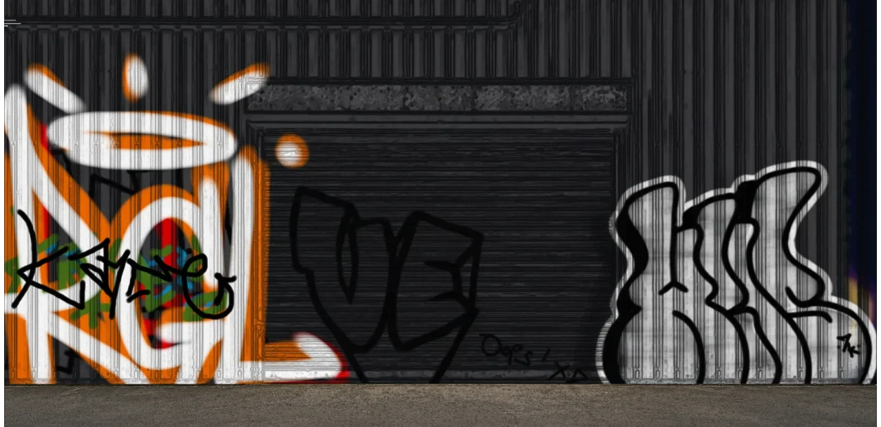 Digital graffiti by kyn on Blue Garage