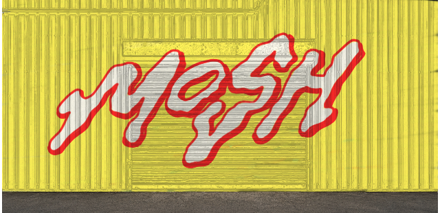 Digital graffiti by MOSH on Blue Garage