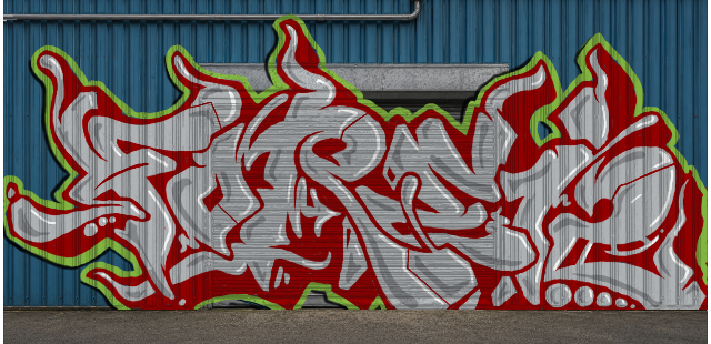 Digital graffiti by Fore12 on Blue Garage