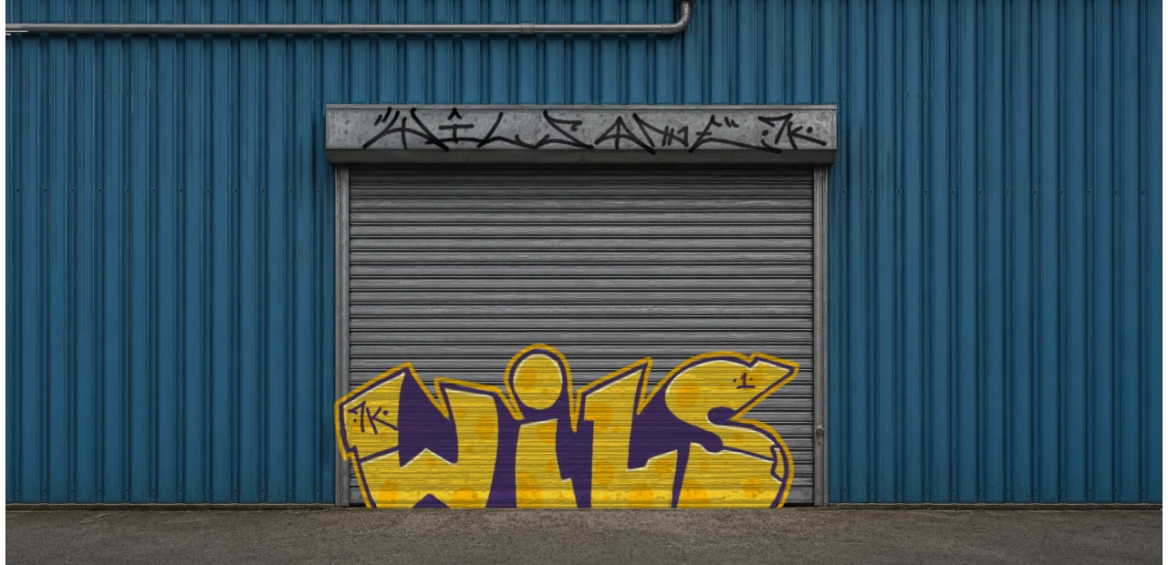 Digital graffiti by Wils1 on Blue Garage