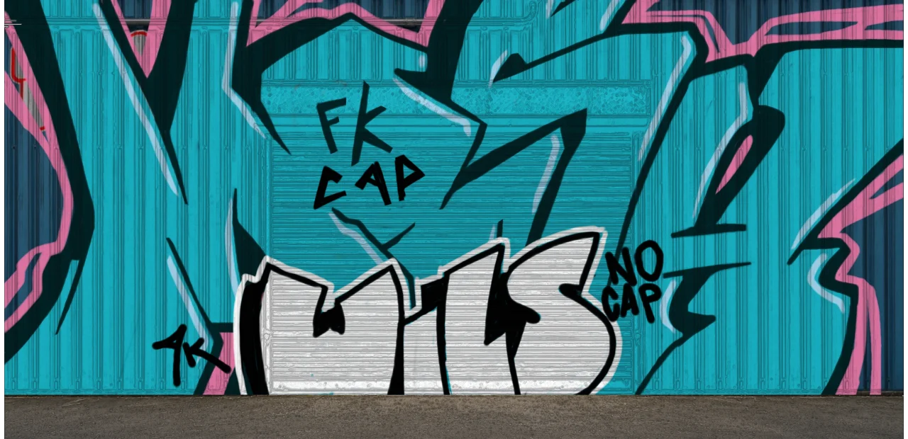 Digital graffiti by Wils1 on Blue Garage