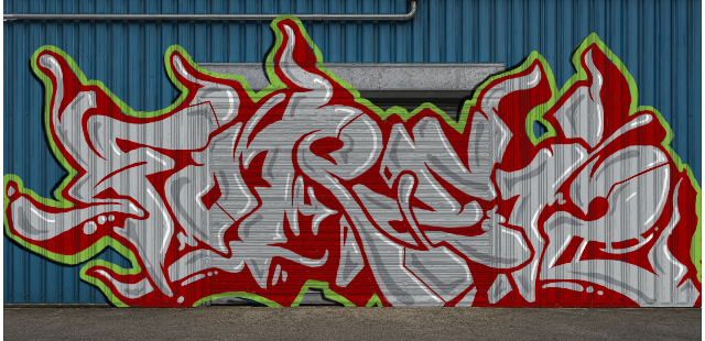 Digital graffiti by Fore12 on Blue Garage