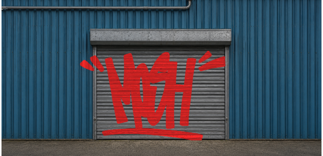 Digital graffiti by MOSH on Blue Garage