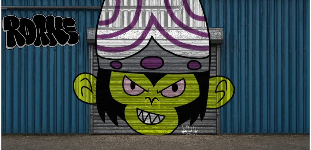Digital graffiti by Roane on Blue Garage