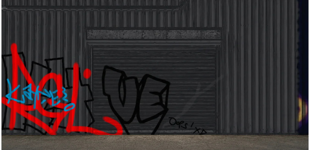 Digital graffiti by kyn on Blue Garage
